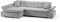 Honeypot Sofa Bed - Malvi Corner Sofabed with Large Storage - Grey Fabric Pull Out Double Sofa Bed Chaise Lounge Couch | Set Up Included | Made in EU | Built to Last (Left Hand Facing Corner)