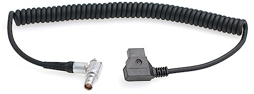 HangTon Spiralkabel für RED Komodo-X V-Raptor Scarlet Epic DSMC2, DJI Ronin 4D Kamera D-tap Rechtwinklige Buchse 6 Pin