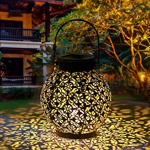 Tomshine Solar Powered Garden Lantern Dusk to Dawn Auto On and Off,Waterproof for Farmhouse,Patio Yard and Decorative Atmosphere Pack of 1