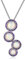 Halskette mit Opel-Anhänger, Platin, 45,7 cm Gr. One size, violett