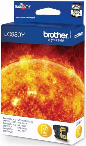 Brother LC980Y Tinte gelb Fuer DCP-145C DCP-165C -195C -365CN -375CW MFC-250C -255CW -290C -295CN