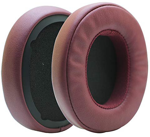 Poyatu Earpads for Skullcandy Crusher Bluetooth Wireless Crusher EVO ANC Over-Ear Headphones Replacement Ear Cushions Hesh 3 / EVO/ANC Venue ANC Ear Pads Repair Parts (Deep Red)