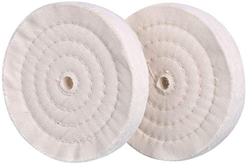 scottchen PRO Buffing Polishing Wheel 6 inch (150mm) Extra Thick (70 Ply) For Bench Grinder With 1/2 (13mm) Arbor Hole -2 Pcs
