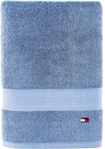 Tommy Hilfiger Einfarbiges Badetuch, 76,2 x 137,2 cm, 100% Baumwolle, 574 g/m², Blau