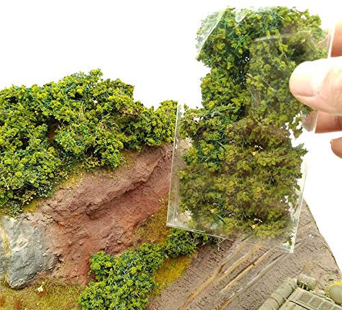 DIY Miniature Shrubs Bushes Foliage Terrain Model Kit Sand Table Simulation Landscape War Gaming Terrain Decoration Railroad Scenery War Gaming Scenery
