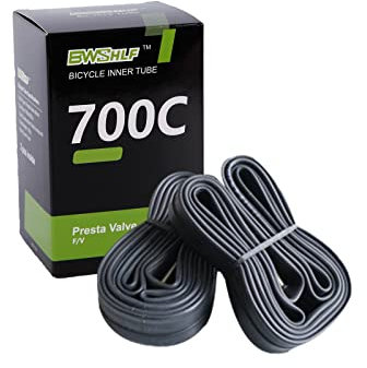 BWSHLF 700 x 35-45 Rennradschlauch mit 48 mm Presta-Ventil, 2 Stück 71,1 cm Butyl-Innenschlauch für Rennrad