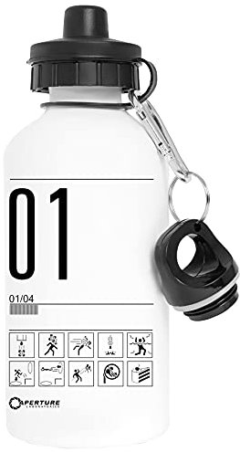 Vendax Niveau 1 Aluminium Weiß Wasserflasche Mit Schraubverschluss White Water Bottle With Screw Cap