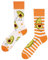 Dedoles Socken Unisex Damen Herren & Kinder Baumwolle viele lustige Designs 1 Paar Geschenk links rechts verschieden, Farbe Orange, Motiv Lustige Avocado, Gr. 39-42