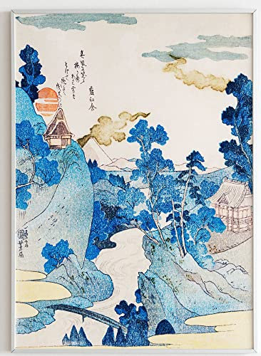 JOPRICO Abendstimmung des Berges Fuji von Utagawa Kuniyoshi - Japan Poster - Asia Dekoration - Vintage Japan Kunstdruck Größe 30x40 cm | 12x16 inch