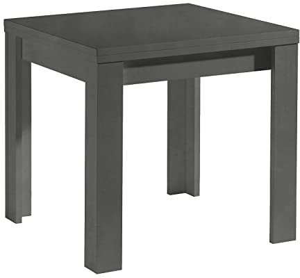 Esstisch ausziehbar - 80-136 x 80 cm - Holzwerkstoff - Graphitoptik - Esszimmertisch Küchentisch Ausziehtisch