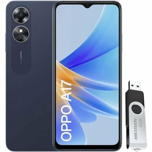 OPPO A17 - Smartphone Libre, 4GB+64GB, Cámara 50+3+5MP, Android, Batería 5000mAh, Carga 10W - Negro