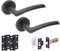 HANDLEZONE® Neemo Internal Door Handle Latch Pack, Complete with Lever On Rose Handles, Latch, Ball Bearing Hinges - Black Matt