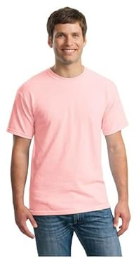 Gildan Blank T-Shirt - Unisex Style 5000 Adult, Light Pink, XL
