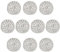 ftiemlovde 10 Edel Dirndl Knöpfe Silber Zum AnnäHen Metall mit Strass, Trachten Nachthemd Knopf Mantel Groß，öSenknöPfe Aus Kupferlegierung Blazer ZierknöPfe (G10S 18mm)
