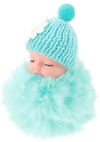Toyvian Bébé Poupée Panier Porte-Clés De Poupée Peluche Pendentif Porte-Clés pour Les Femmes, Vert