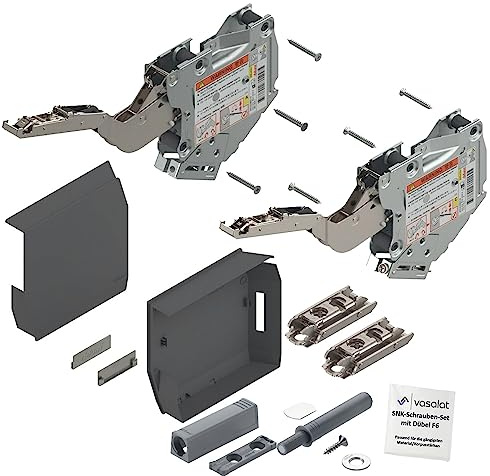 Blum Aventos Tip On 400-1000 tiefgrau Kraftspeicher mit Montageplatte