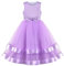 Vestito Bambina Senza Maniche Viola Principessa Ballo di fine Anno Toga Nozze Festa Damigella d'Onore 6 Anni