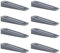 8 Pack Door Stoppers for Floor (12 x 3.6 x 2 cm) – Heavy-Duty Non-Skid Door Wedges – Scratch-Resistant Door Stop for Bottom Door Solidness – (8, Pack-8 (Grey))
