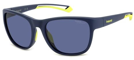 POLAROID Unisex Small Sonnenbrille, blau (Matte Blue), 57