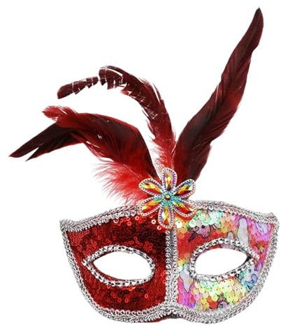 Madi Gras Kostüm Federn Zubehör Partyball Karneval Maskerade Maske Outfit Masken Kopfbedeckung Karneval Ballmaske