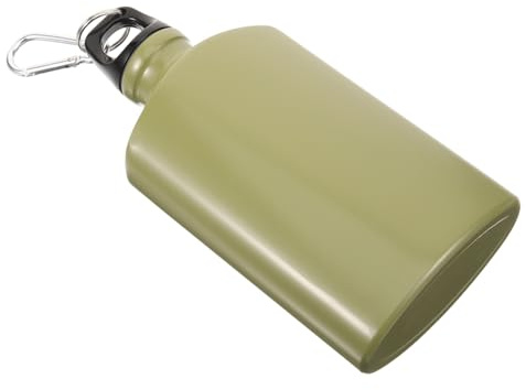 Toddmomy hydration canteen alloy water carrier insulation flat Flat Aluminum army water bottle Metal flat bottle outdoor alloy Survive kettle sports camping supplies