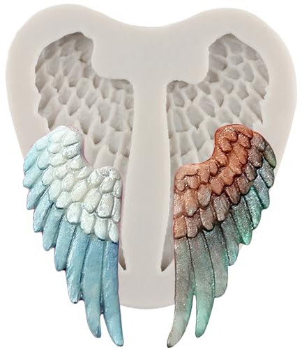 MINFEIDMS – Moules À Fondant En Silicone, Ailes D'ange, Pour Décoration De Gâteaux, Décoration De Gâteaux, Bonbons, Chocolat, Pâte À Gomme, Argile Polymère