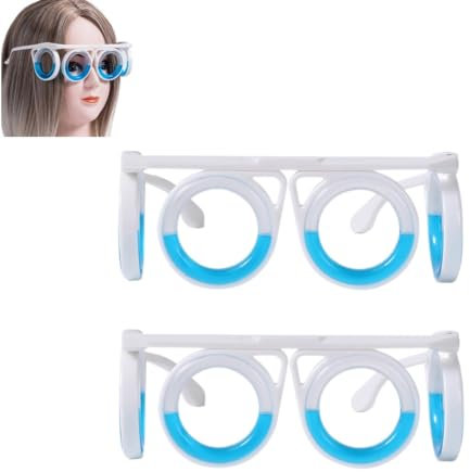 2 x Anti-Bewegungs-Krankheits-Brillen, zur Linderung von Übelkeit, linsenlos, flüssige Gläser, tragbare Erbrechen-Brille, Reisebrille, Karkrankheit, Luftkrankheit, Seekrankheit