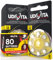80 Hearing Aid Batteries Size 10 Udivita (PR70 - Yellow) Zinc-Air Hearing Evolution with Phono Pulse Technology - 10 Blisters of 8 Batteries