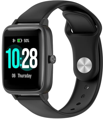 OUTPUTBT Silikon Uhrenarmband 19mm Kompatibel mit GRV FC1 Ersatzarmband für HAMA 4900/5910 Armband Veryfitpro ID205L Kompatibel mit Fit polo H205L LETSACTIV ID205S Vowtop ID205U Uwatch3 Herren Damen