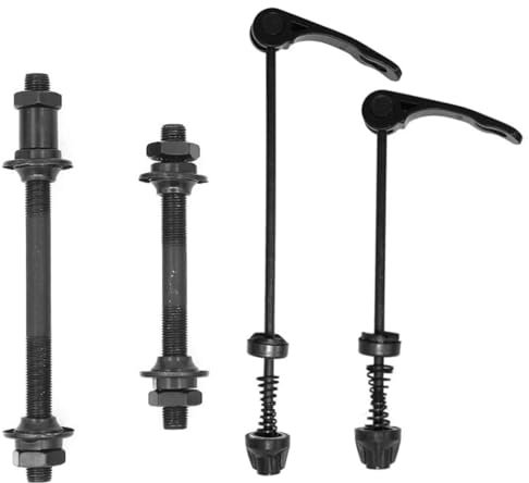 Bessy shop Quick Releases Set,1 Pair Quick Release Bicycle Hub with Standard Spacing Release Skewer Rear Wheel Hub Trainer Skewer Axle Hollow Shaft Set for Road Bike, Mountain Bike