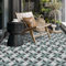 Alwayspon 12 azulejos de vinilo autoadhesivos, impermeables, 30 x 30 cm, negro, blanco y verde, para suelos de cocina, sala de estar y baño, PTF88