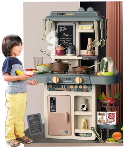 Cucina Giocattolo per Bambini Grande con Acqua luci Suoni Vapore 43 Accessori h.68 cm