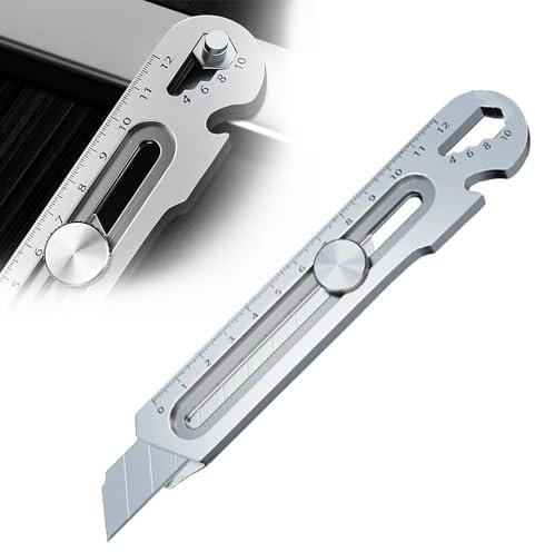 Cutter professionnel, Couteau utilitaire lourd multi-usage, Couteau universel en acier inoxydable, Cutter à tapis multi-usage multifonctionnel Box Cutter pour le bricolage, intérieur (1pcs)