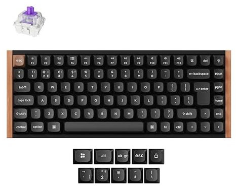 Keychron K2 HE Custom Mechanical Gaming Keyboard, RGB Aluminum Frames with Hot-Swappable Hall Effect Gateron Double-Rail Magnetic Nebula Switch, 2.4 GHz/Bluetooth/Wired - Carbon Black(UK Layout)