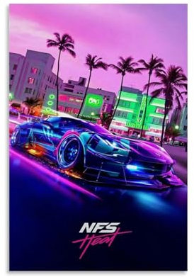 LaFegoude Need for Speed Poster Dekorative Malerei Leinwand Wandkunst Wohnzimmer Poster Schlafzimmer Malerei,Wandkunst Bilddruck Moderne Familienzimmer Dekor 12x18inch(30x45cm)
