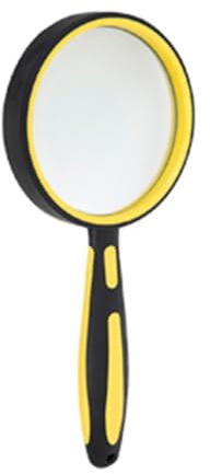 ELTVISII 10X Magnifying Glass for Reading 100mm Large Handheld Portable Book Magnifier for Kids Seniors, Loupe for Close Work, Classroom, Puzzle Hobby Observation(Yellow)