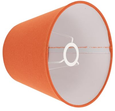Kleiner Lampenschirm Rot mit E14-fassung, Vintage für Tischlampen | Stoff und Eisen, Blendminderung, Einfache Montage, für Leseecke und Arbeitszimmer, Passend für Pendelleuchten