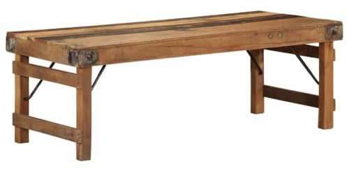 vidaXL Couchtisch Braun 110 x 55 x 40 cm Massives upgecyceltes Holz | Einfach und schick, passt super in jedes Zuhause, Aus robustem, massivem Altholz gefertigt,