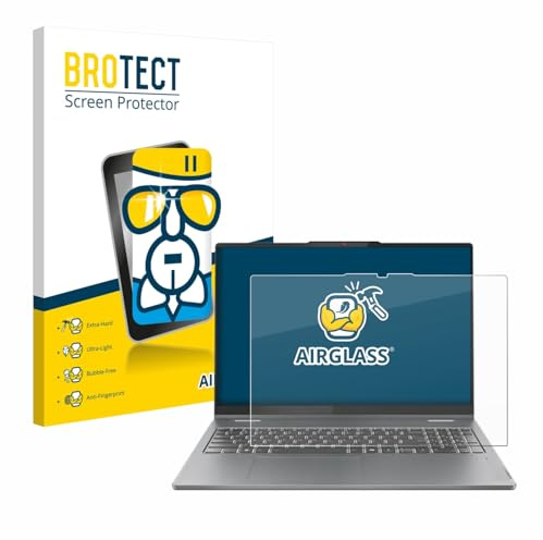 BROTECT Schutzglas für Lenovo IdeaPad 5 2-in-1 Gen 10 16 | Transparenter Displayschutz Made in Germany Schutzfolie Panzer Folie Glas 9H Anti-Fingerprint Einfache Montage Clear