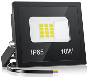 VRTOGTHE 10W Focos LED Exterior, 1000 LM 6500 K Blanco Frío Súper Brillante Proyector LED, IP65 Impermeable Foco Exterior para Patio, Escaleras, Garaje, Pasillo, Jardín