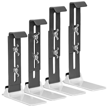 Blumenkastenhalterungen, verstellbare Pflanzkastenhalterungen – 4er-Set, Halterung, hängende Halterung, verbesserte Bodenunterstützung für Geländer, Zäune, Balkon, Outdoor, Garten, Fensterbank