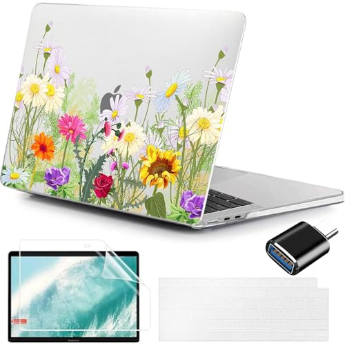 MUSHUI 4 in 1 Hülle Kompatibel mit MacBook Air 13,6 Zoll M5 M4 M3 M2 (2026-2022), A3449 A3240 A3113 A2681, Ultradünne Hartschale Schutzhülle Snap Cover & Tastaturschutz, New9
