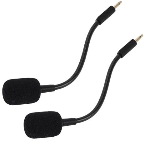 Tonysa Ersatzmikrofon für Gaming Headset, Boom Mikrofon mit Geräuschunterdrückung, Klarer Stimme und Vergoldetem 3,5 mm Stecker, für PC Gaming