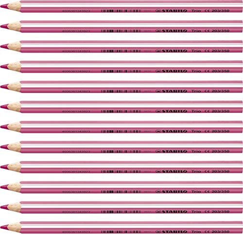 STABILO - Dreikant-Buntstift - Trio dick - 12er Pack - rosa