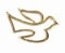 Wiedemann Kerze Taube in Gold, Unparfümiert, Zylindrisch, Ornament, 40mm x 25mm, 1 Stück