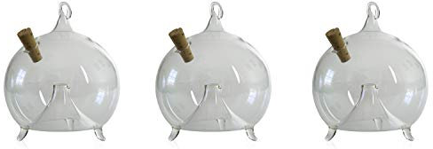 Fliegenfalle zum Stellen und Hängen 3 Stück d 8cm mundgeblasen handgeformt Lauschaer Glas das Original