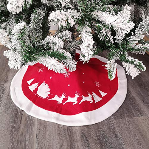 Luxury Christmas Tree Skirt With Santa & Sleigh