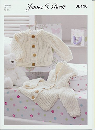 Jackets JB198 Knitting Pattern James C Brett Flutterby Chunky