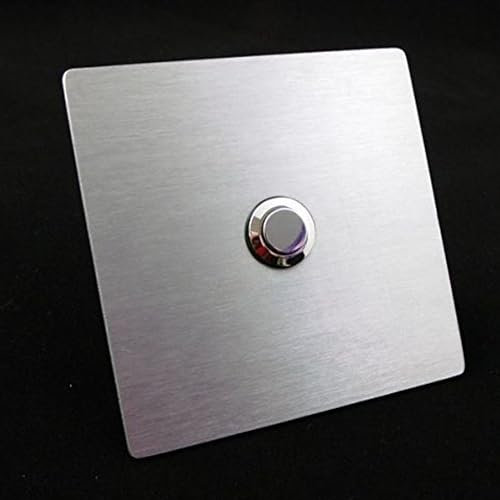 Eurosell V2A Design Edelstahl Klingelplatte Klingelschild Eckig abgerundet silber Klingel Knopf Taster Türklingel Klingelknopf