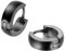 JewelryWe Schmuck Herren Damen Ohrringe, Creolen Ohrstecker, Edelstahl, Schwarz